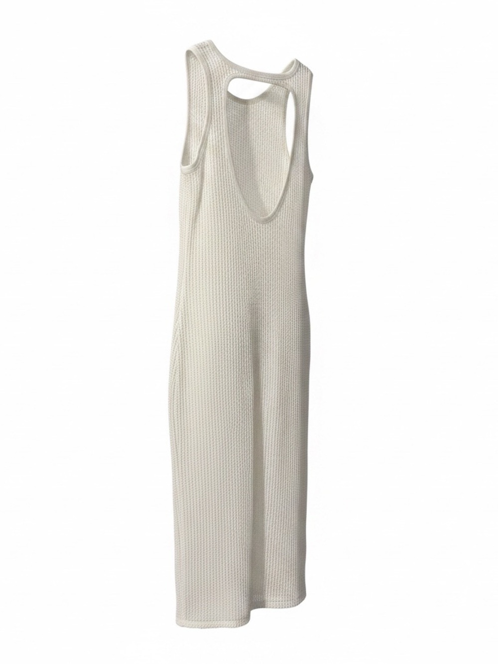 Coverup Sleeveless Cream Knit Tank Dress